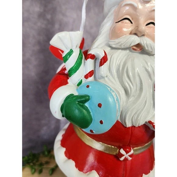 Peppermint Square Red Retro Santa Claus Christmas Candy Sweets Figurine 12.5" - Picture 5 of 9